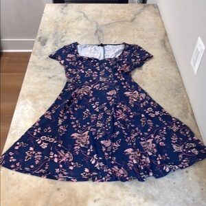 Bebe Pink Flutter Sleeve A-Line Sundress